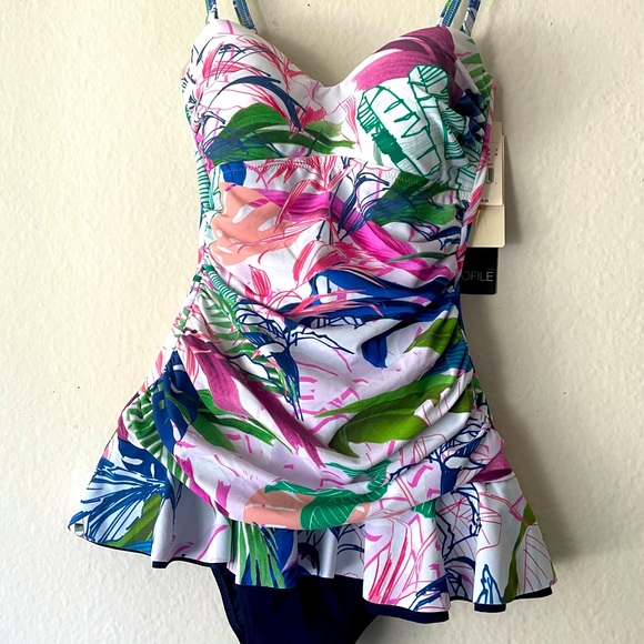 GOTTEX One piece Tropicana Bandeau Swimdress - Picture 7 of 11
